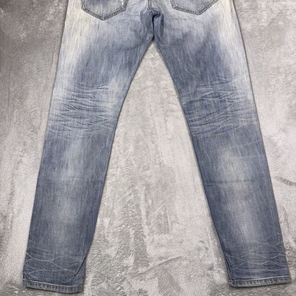 Diesel Jeans Tepphar Slim Carrot Fit Men's 31x30 Button Fly Blue Distressed - Picture 15 of 16